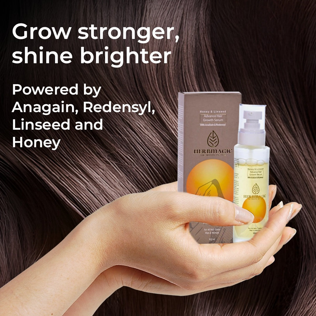 Honey & Linseed Advance Hair Growth Serum with AnaGain & Rendesyl